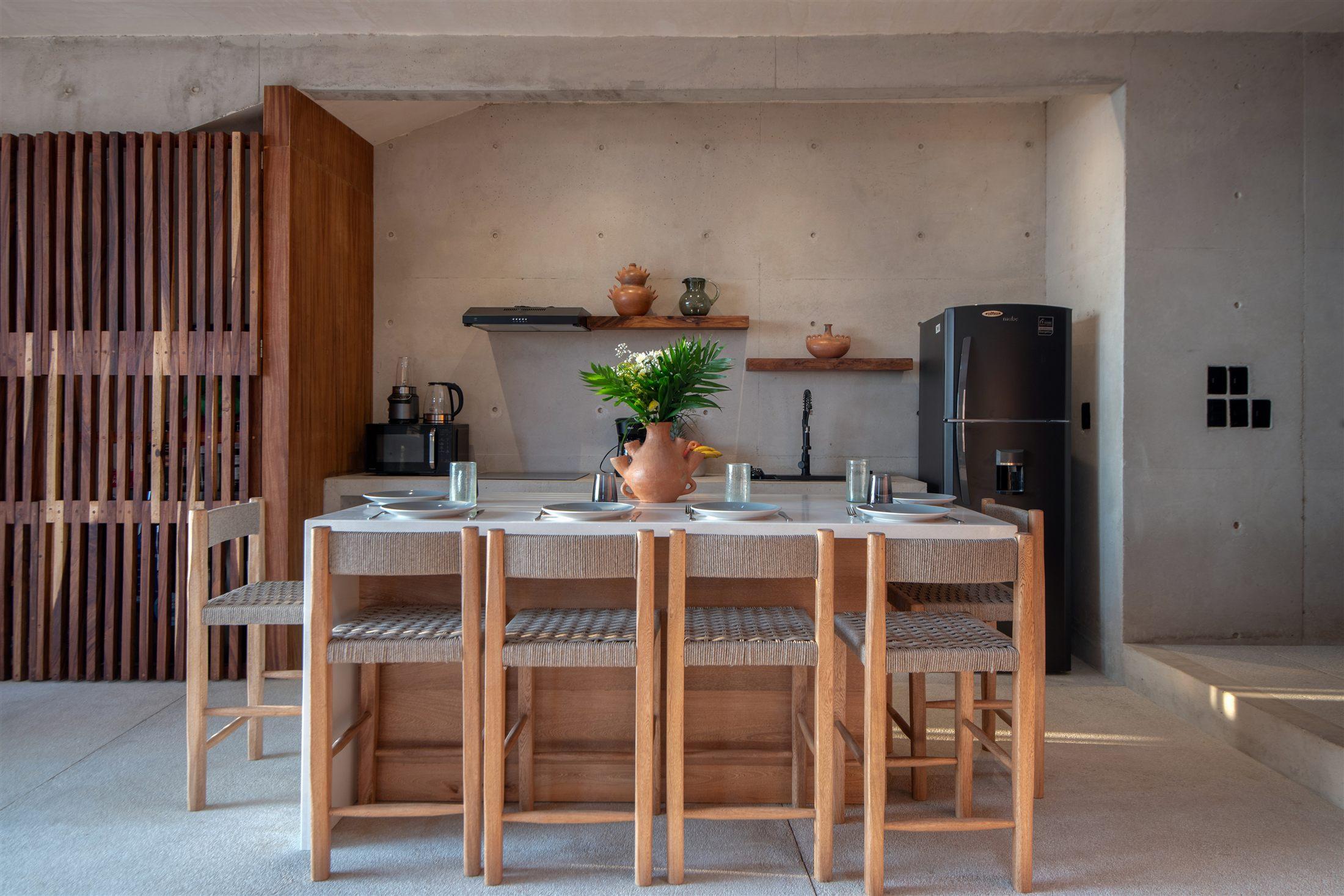 Cocina con barra